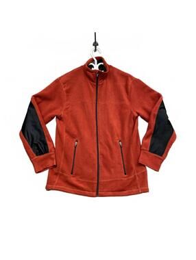 Cherokee Red Fleece Zip Jacket Women's S/P Black Panels Cozy Casual